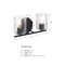 Designers Fountain Haven 16 in. 2-Light Matte Black Vanity Light with Clear Rippled Glass Shades for Bathrooms D309M-2B-MB - alternate 4